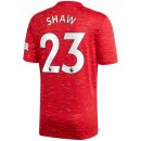 Maglia Manchester United NO.23 Shaw Prima 2020/2021 Rosso