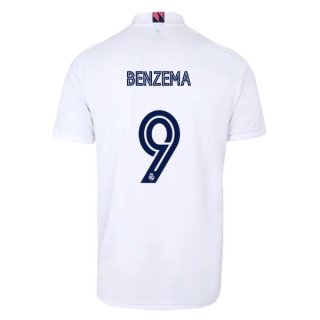 Maglia Real Madrid Prima NO.9 Benzema 2020/2021 Bianco