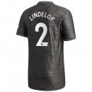 Maglia Manchester United NO.2 Lindelof Seconda 2020/2021 Nero