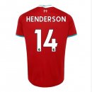 Maglia Liverpool NO.14 Henderson Prima 2020/2021 Rosso