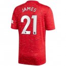 Maglia Manchester United NO.21 James Prima 2020/2021 Rosso