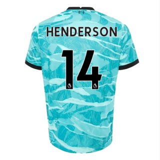Maglia Liverpool NO.14 Henderson Seconda 2020/2021 Blu