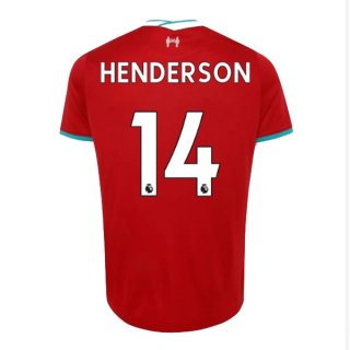 Maglia Liverpool NO.14 Henderson Prima 2020/2021 Rosso