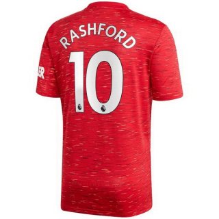Maglia Manchester United NO.10 Rashford Prima 2020/2021 Rosso