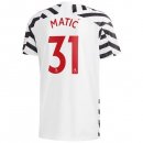 Maglia Manchester United NO.31 Matic Terza 2020/2021 Bianco