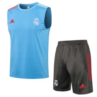 Maglia Real Madrid Senza Maniche Set Completo 2022 Blu Maglia Real Madrid Senza Maniche Set Completo 2022 Blu