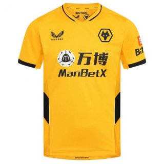 Maglia Wolves Prima 2021/2022 Giallo Maglia Wolves Prima 2021/2022 Giallo