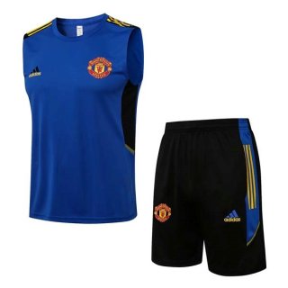 Maglia Manchester United Senza Maniche 2022 Blu