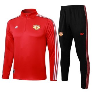 Felpa Allenamento Manchester United 2025/2026 Rosso 5 Felpa Allenamento Manchester United 2025/2026 Rosso 5