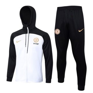 Felpa Cappuccio Chelsea 2024 Bianco 2 Felpa Cappuccio Chelsea 2024 Bianco 2