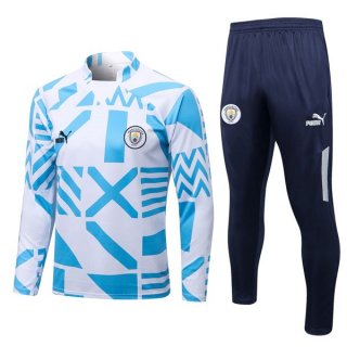 Felpa Manchester City 2022/2023 Blu Bianco