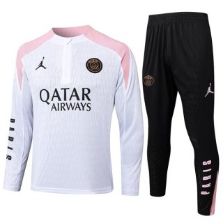 Felpa Allenamento PSG 2024/2025 Bianco Rosa Felpa Allenamento PSG 2024/2025 Bianco Rosa