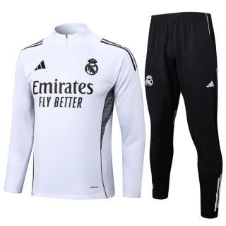Felpa Allenamento Real Madrid 2025/2026 Bianco 3 Felpa Allenamento Real Madrid 2025/2026 Bianco 3