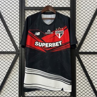 Thailandia Maglia Sao Paulo Pre-Match 2025/2026 Nero Rosso