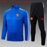 Bambino Felpa Allenamento Manchester United 2025/2026 Blu 5