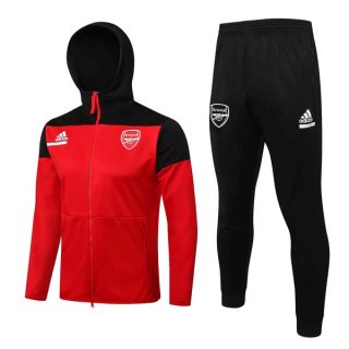 Felpa Cappuccio Set Completo Arsenal 2022/2023 Rosso