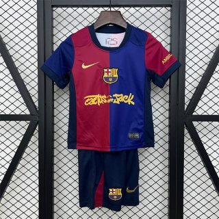 Maglia Barcellona Prima Bambino Limited Edition Travis Scott 2024-2025 Maglia Barcellona Prima Bambino Limited Edition Travis Scott 2024-2025