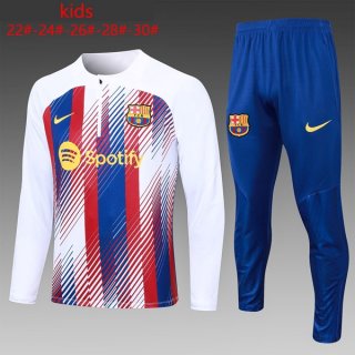 Bambino Felpa Barcellona 2024 Bianco Blu Bambino Felpa Barcellona 2024 Bianco Blu
