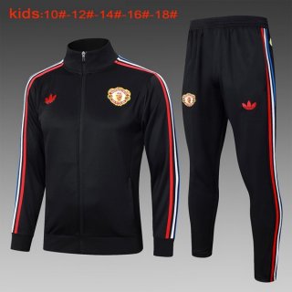 Bambino Giacca Manchester United 2024/2025 Nero Rosso Bambino Giacca Manchester United 2024/2025 Nero Rosso