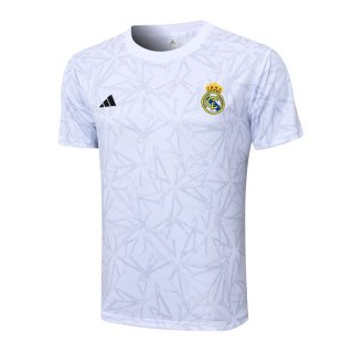 Maglia Formazione Real Madrid 2024/2025 Bianco Grigio Maglia Formazione Real Madrid 2024/2025 Bianco Grigio