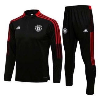 Giacca Manchester United 2022 Nero Rosso Giacca Manchester United 2022 Nero Rosso