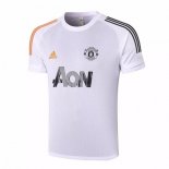 Maglia Formazione Manchester United 2020/2021 Bianco Arancione Nero