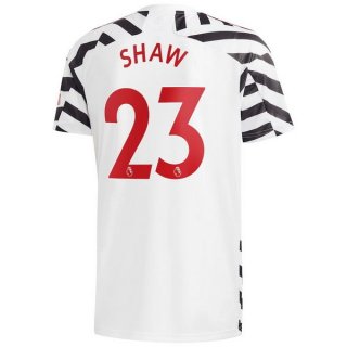 Maglia Manchester United NO.23 Shaw Terza 2020/2021 Bianco Maglia Manchester United NO.23 Shaw Terza 2020/2021 Bianco
