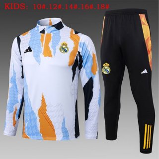 Bambino Felpa Allenamento Real Madrid 2025/2026 Blu Bianco