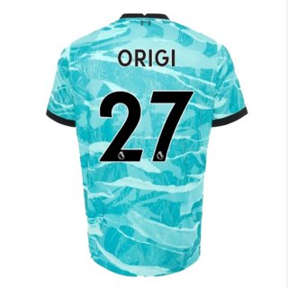 Maglia Liverpool NO.27 Origi Seconda 2020/2021 Blu