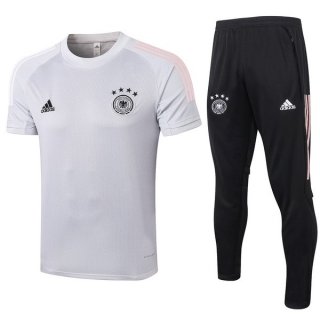 Maglia Formazione Germania Set Completo 2020 Grigio Nero Maglia Formazione Germania Set Completo 2020 Grigio Nero