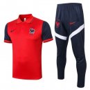 Polo Francia Set Completo 2020 Rosso Nero