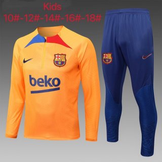 Bambino Felpa Barcellona 2023 Arancione Blu 2 Bambino Felpa Barcellona 2023 Arancione Blu 2