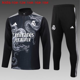 Bambino Felpa Allenamento Real Madrid 2024/2025 Nero Bambino Felpa Allenamento Real Madrid 2024/2025 Nero