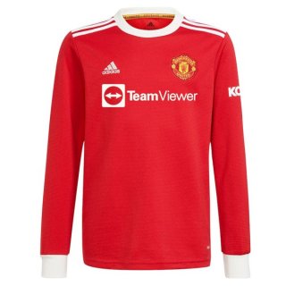 Thailandia Maglia Manchester United Prima ML 2021/2022 Rosso