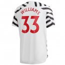 Maglia Manchester United NO.33 Williams Terza 2020/2021 Bianco