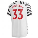 Maglia Manchester United NO.33 Williams Terza 2020/2021 Bianco