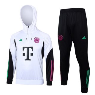 Felpa Cappuccio Bayern Monaco 2024 Bianco Felpa Cappuccio Bayern Monaco 2024 Bianco