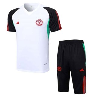 Maglia Formazione Manchester United Set Completo 2023/2024 Bianco