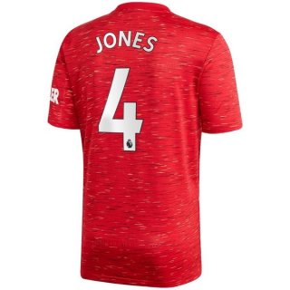 Maglia Manchester United NO.4 Jones Prima 2020/2021 Rosso Maglia Manchester United NO.4 Jones Prima 2020/2021 Rosso