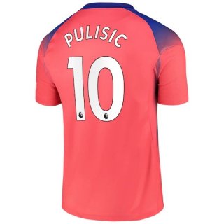 Maglia Chelsea NO.10 Pulisic Terza 2020/2021 Arancione Maglia Chelsea NO.10 Pulisic Terza 2020/2021 Arancione