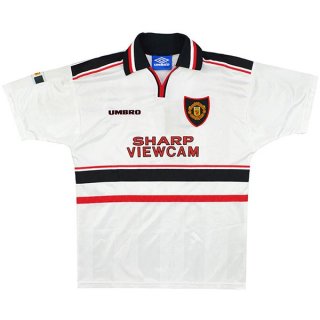 Thailandia Maglia Manchester United Seconda Retro 1998 1999 Bianco