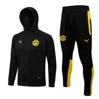 Felpa Cappuccio Set Completo Borussia Dortmund 2022/2023 Nero Giallo