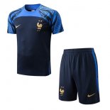 Maglia Formazione Francia Set Completo 2022-2023 Blu