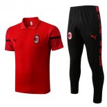 Polo AC Milan Set Completo 2022-2023 Rosso