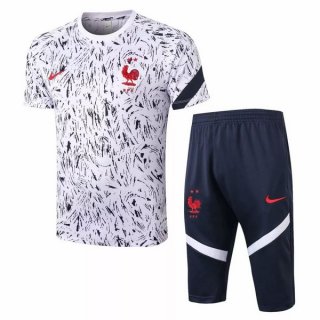 Maglia Formazione Francia Set Completo 2020 Bianco Blu Maglia Formazione Francia Set Completo 2020 Bianco Blu