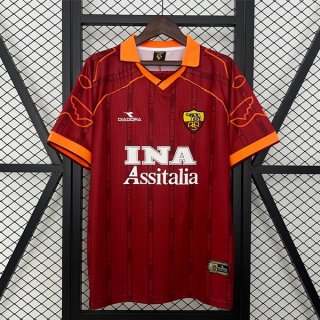 Thailandia Maglia Roma Prima Retro 1999-2000 Thailandia Maglia Roma Prima Retro 1999-2000