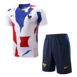 Maglia Formazione Francia Set Completo 2022-2023 Blu Rosso