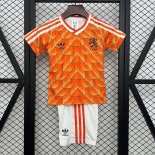 Maglia Paesi Bassi Prima Bambino Retro 1988