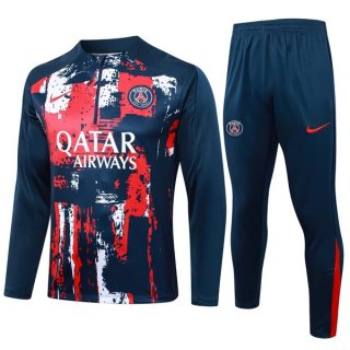 Felpa Allenamento PSG 2024/2025 Rosso Blu 3 Felpa Allenamento PSG 2024/2025 Rosso Blu 3