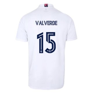 Maglia Real Madrid Prima NO.15 Valverde 2020/2021 Bianco Maglia Real Madrid Prima NO.15 Valverde 2020/2021 Bianco